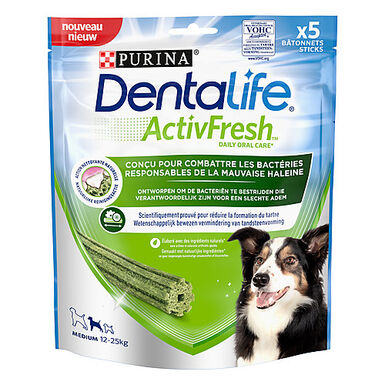 DENTALIFE - Friandises à mâcher ACTIVFRESH bucco-dentaire pour Chiens Moyens - 115g