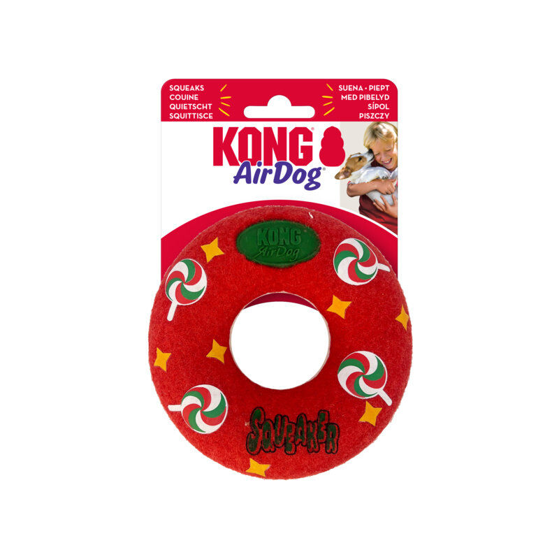 KONG - JOUET HOLIDAY AIRDOG SQUEAKER DONUT - M Image num&eacute;ro 1