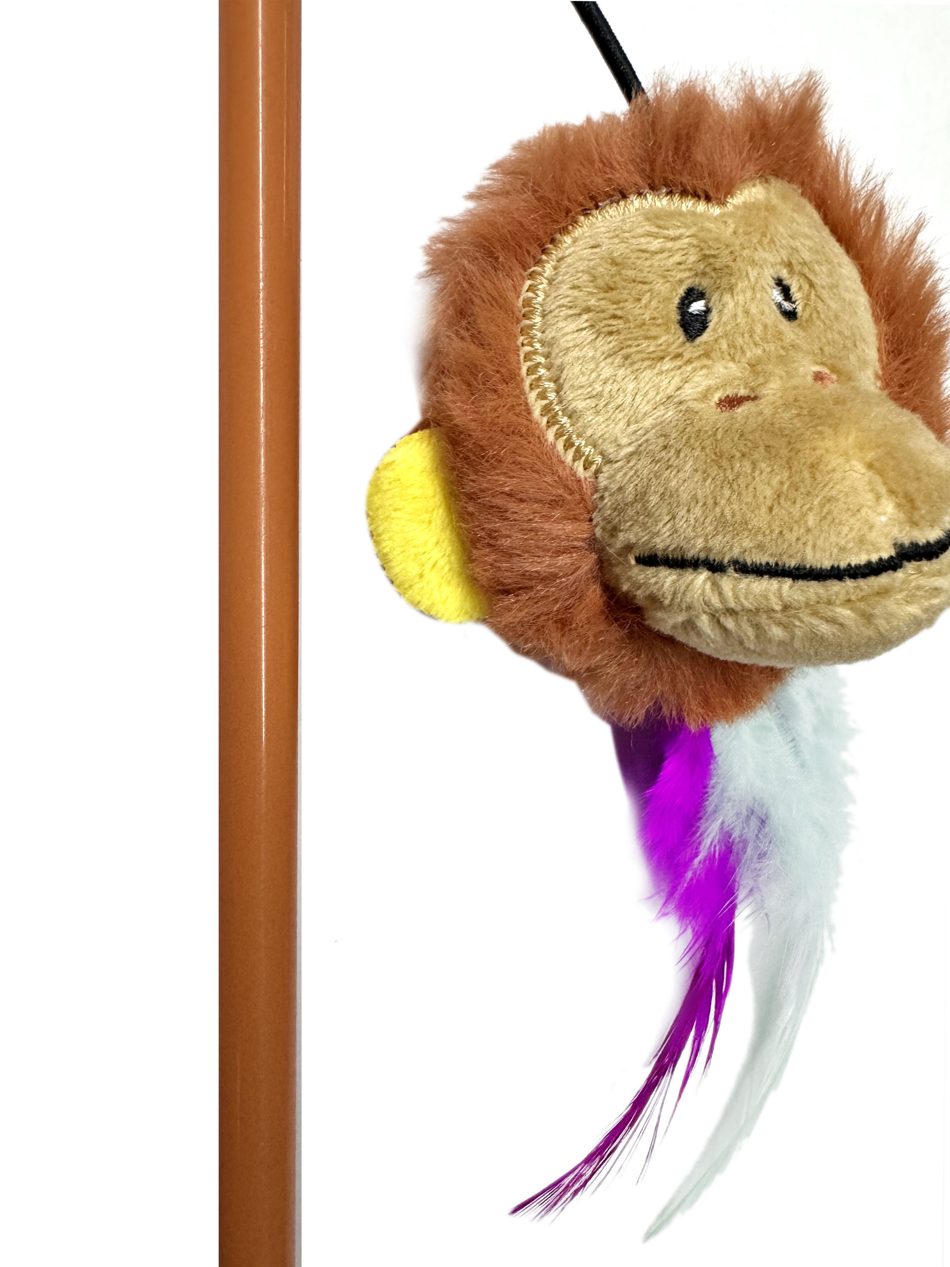 Tootoy! - Jouet Canne &agrave; P&ecirc;che Singe pour Chats - 47cm Image num&eacute;ro 3