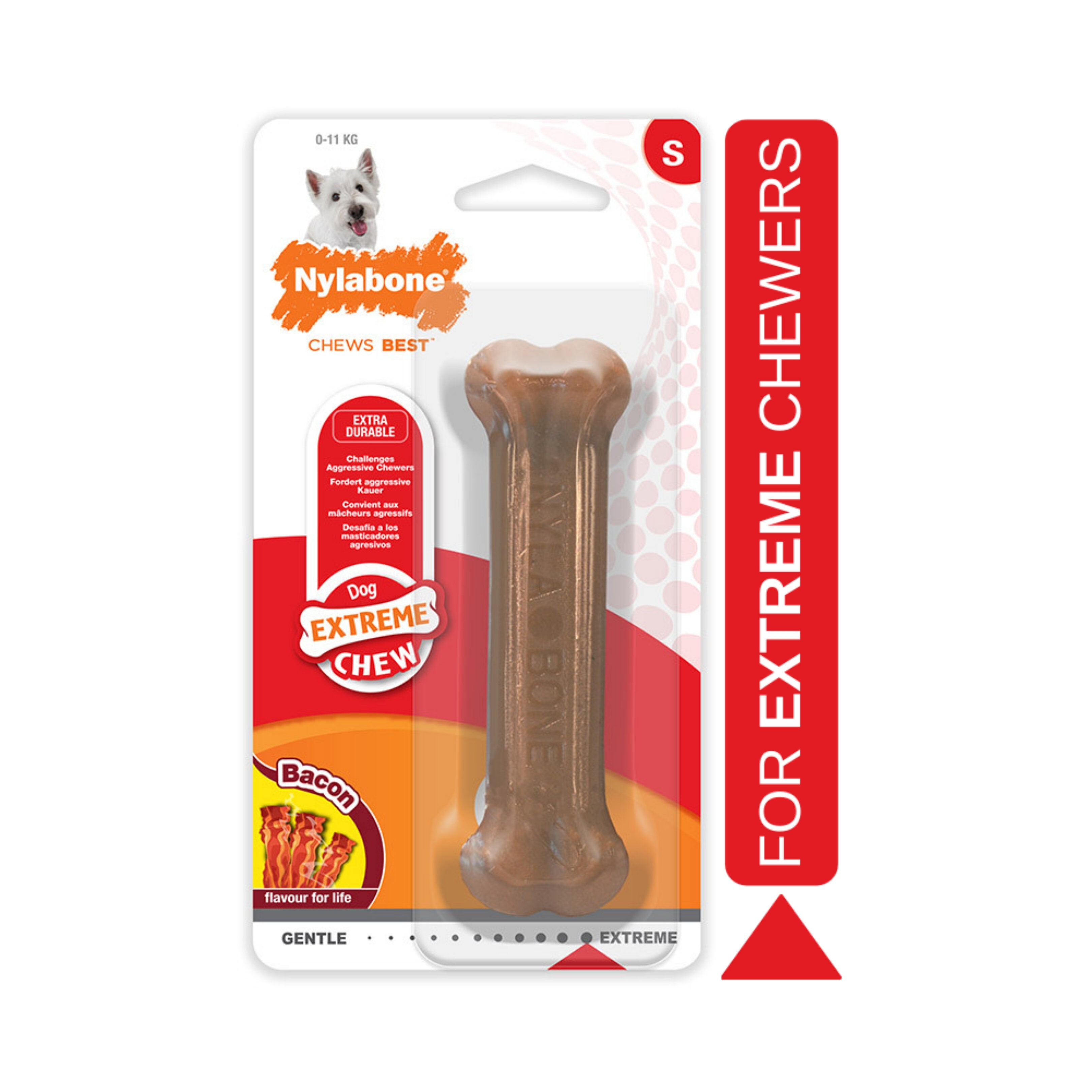 Nylabone - Jouet &agrave; M&acirc;cher Extreme Bone Bacon - S Image num&eacute;ro 2