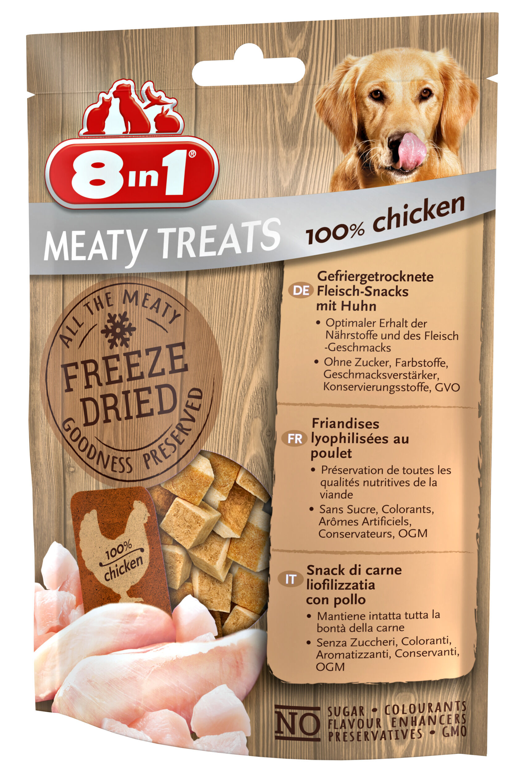 8in1 - Friandises Freeze Dried au Poulet pour Chiens - 50g Image num&eacute;ro 2