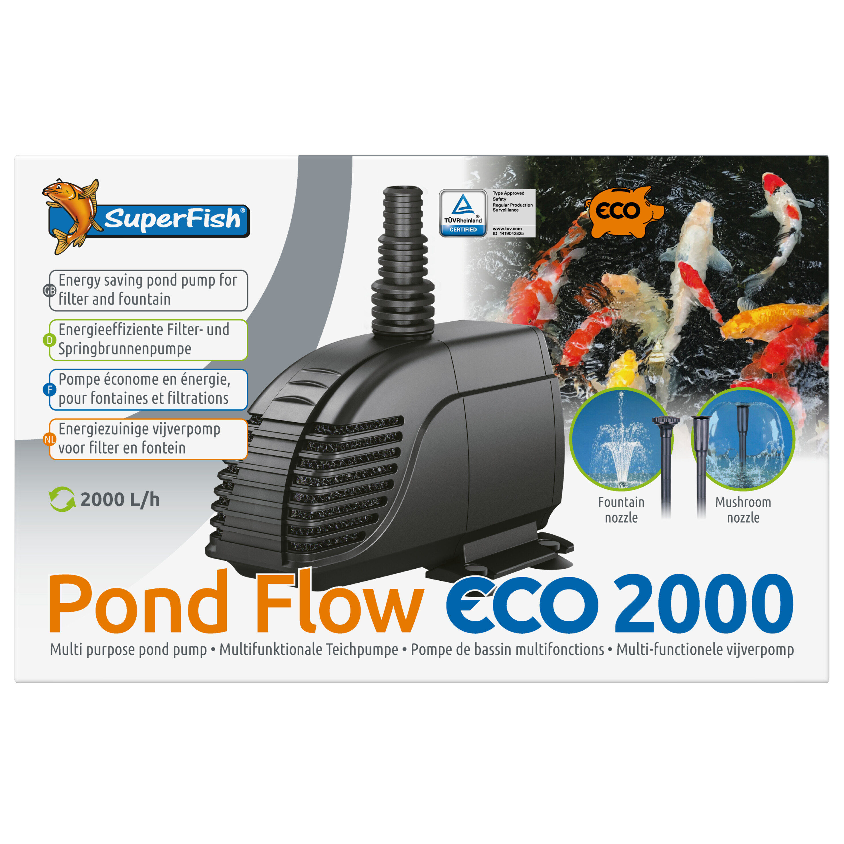 Superfish - Pompe Pond Flow Eco 2000 Fontaines et Filtrations Image num&eacute;ro 1