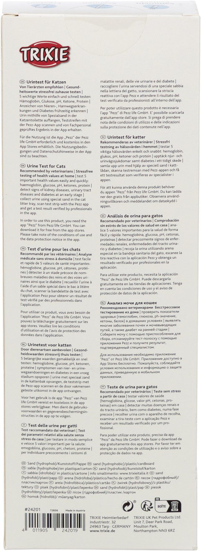 Trixie - TEST D'URINE POUR LES CHATS Image num&eacute;ro 2