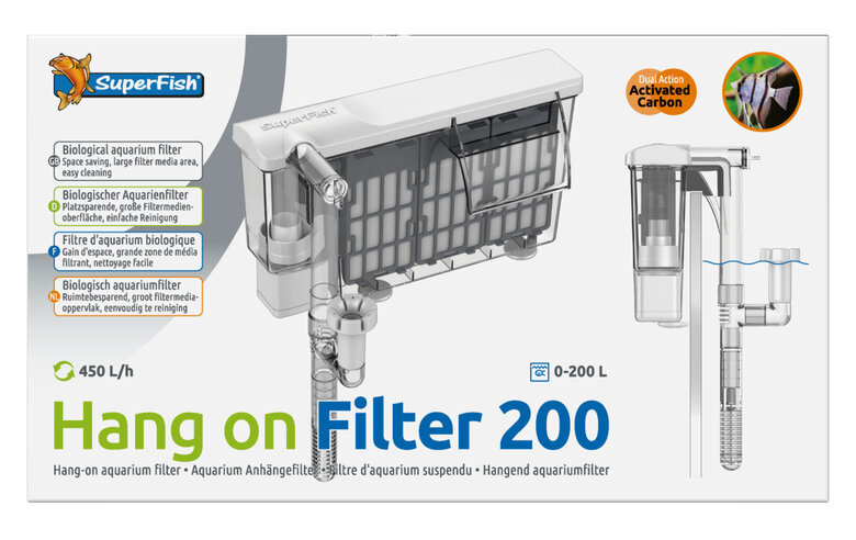 Superfish - Filtre Biologique Hang on Filter 200 Aquarium - 450L/h Image numéro 3 Superfish - Filtre Biologique Hang on Filter 200 Aquarium - 450L/h Image numéro 3