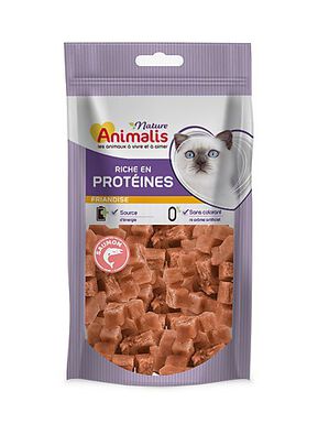 Animalis Nature - Friandises Cube de Saumon pour Chat - 50g