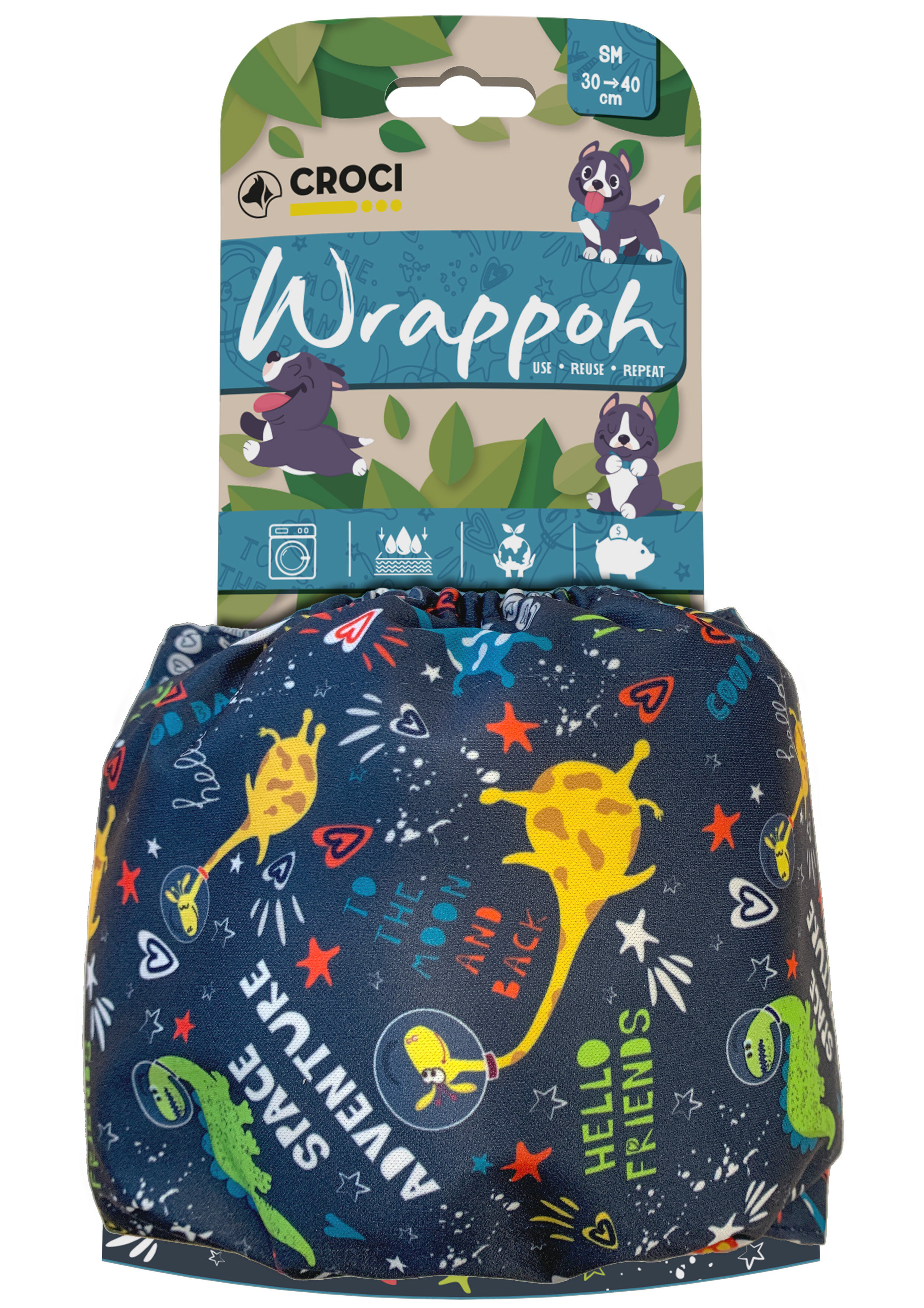 Croci - Bande M&acirc;le Lavable Wrappoh pour Chiens - S 30/40cm Image num&eacute;ro 1