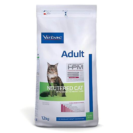 Virbac - Croquettes Veterinary HPM Adult Neutered pour Chats - 12Kg image number null