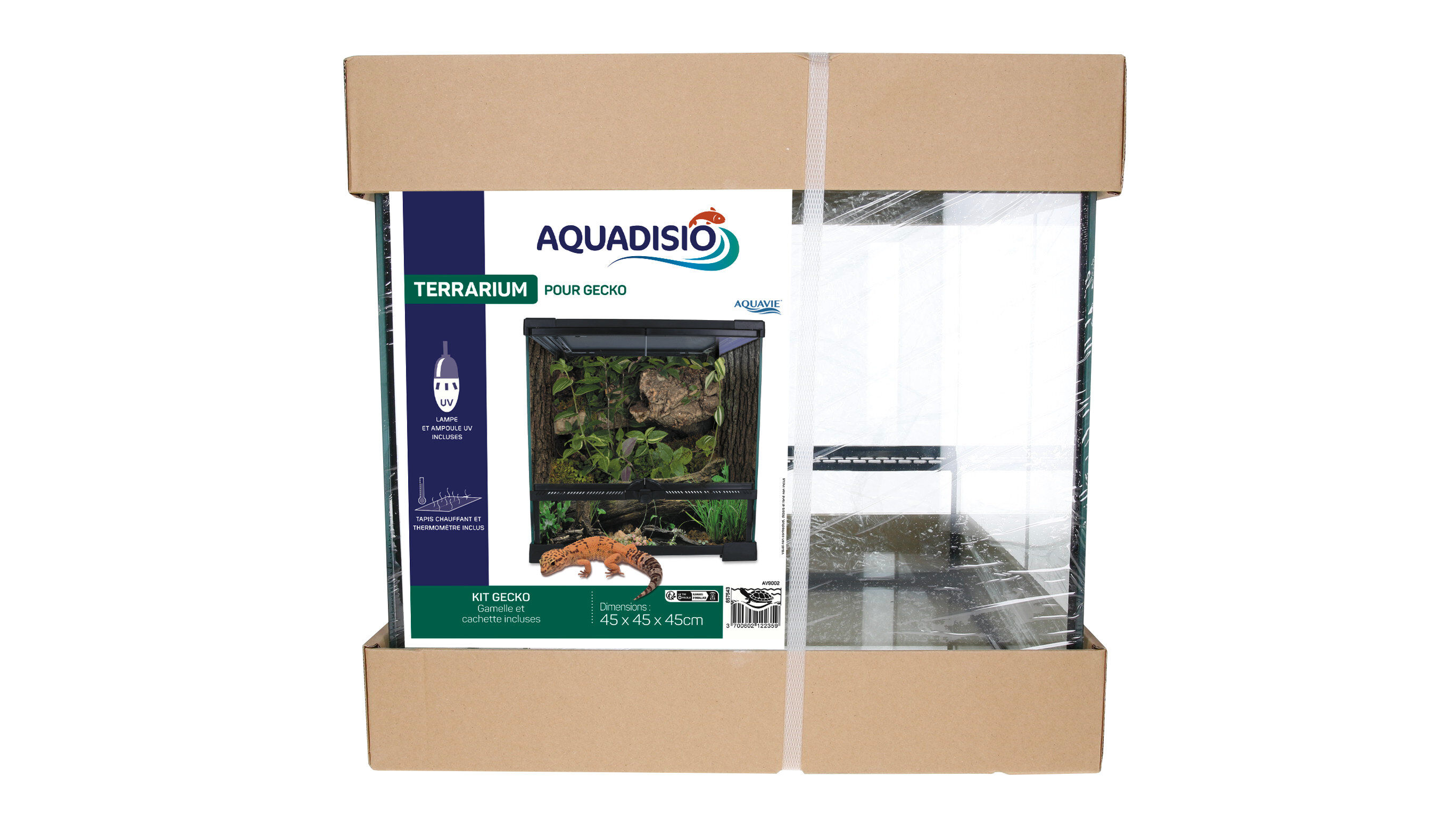 Aquadisio - Terrarium Kit Equip&eacute; pour Gecko - 45x45x45cm Image num&eacute;ro 1