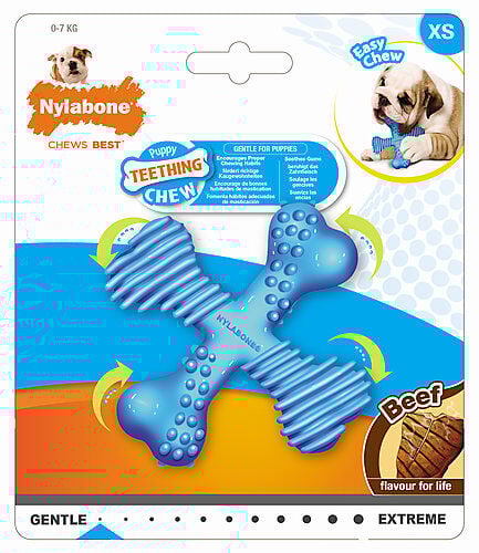 Nylabone - Jouet Puppy Teething Chew au B&oelig;uf pour Chiots - XS Image num&eacute;ro 1