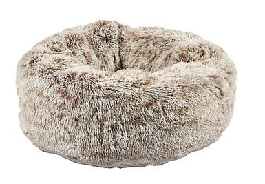 Bobby - Coussin Donut Poilu Taupe pour Chien