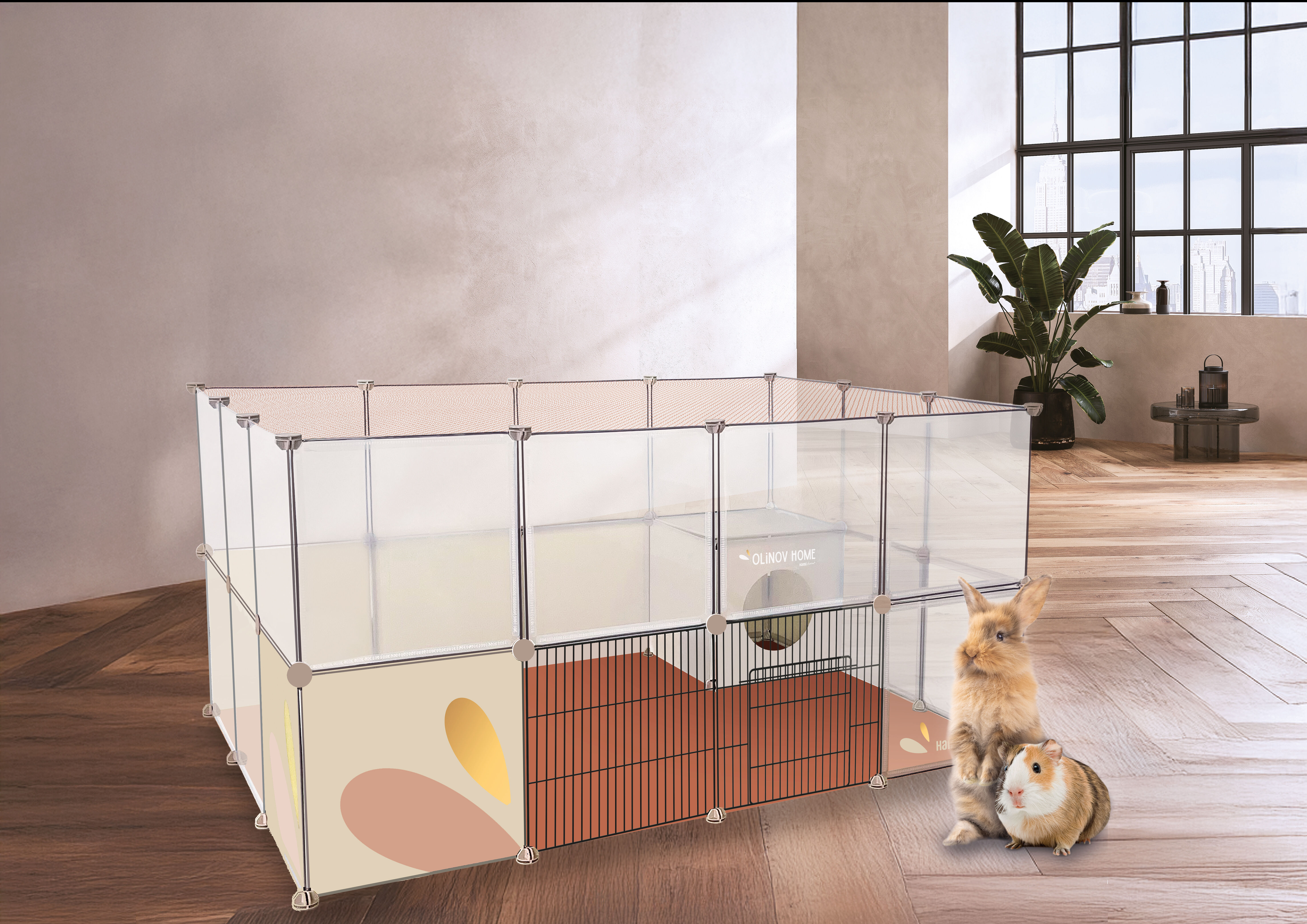 Hamiform - Parc OLINOV Modulable pour Rongeurs - 140x105x72cm Image num&eacute;ro 3
