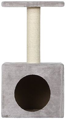 Animalis - Arbre a Chat Niche+Plateau 30x30x56.5cm - Gris