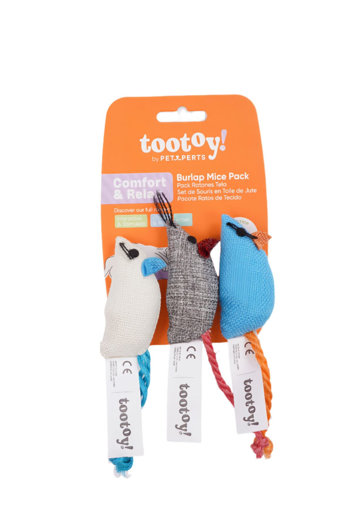 Tootoy! - Jouet Lot Souris en Toile de Jute - x3 Image num&eacute;ro 7