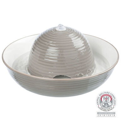 Trixie - Fontaine à Boire Vital Flow en Céramique gris/blanc - 1.5 l / 28 x 12 cm