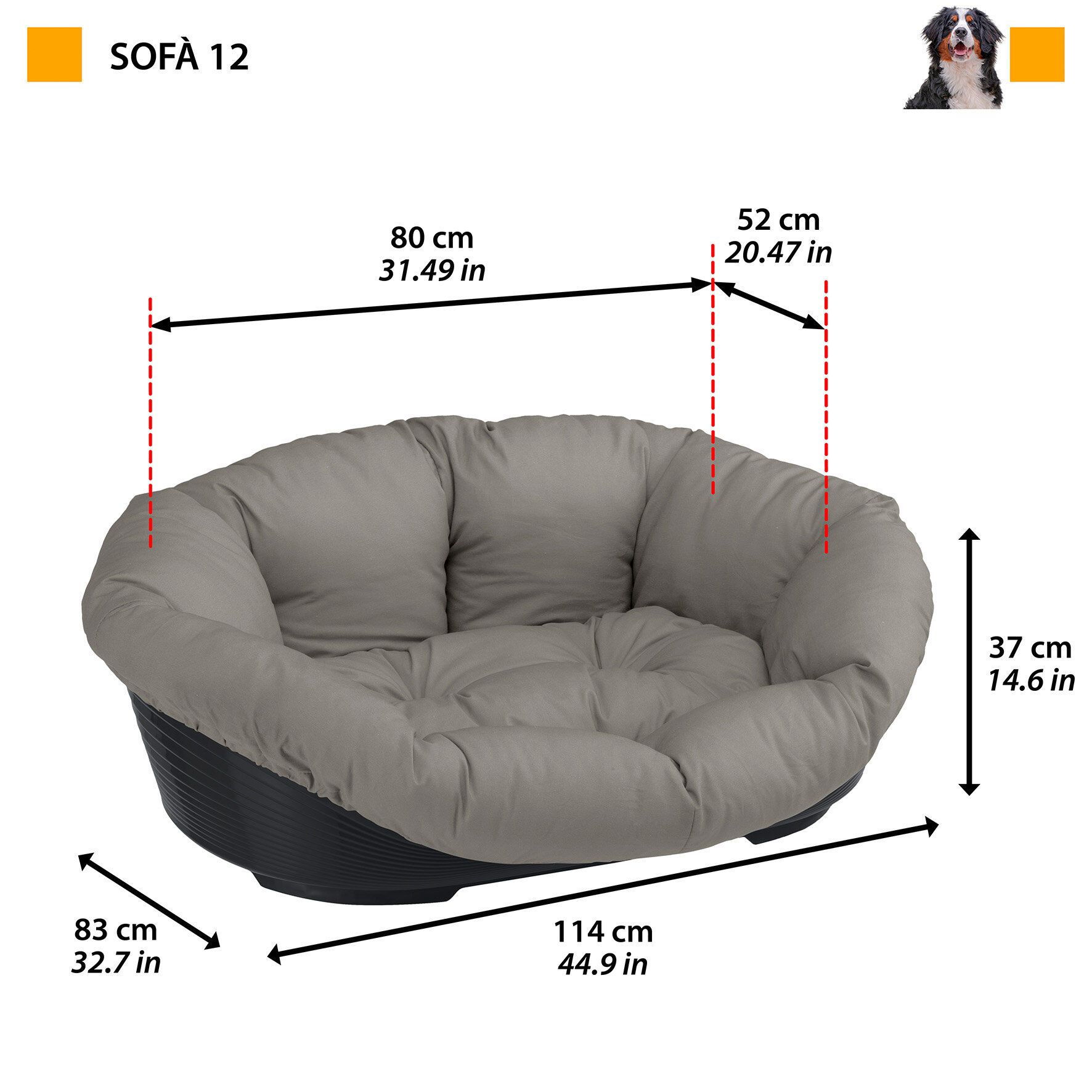 Ferplast - Sofa 12 Tourterel pour Chiens Image num&eacute;ro 4