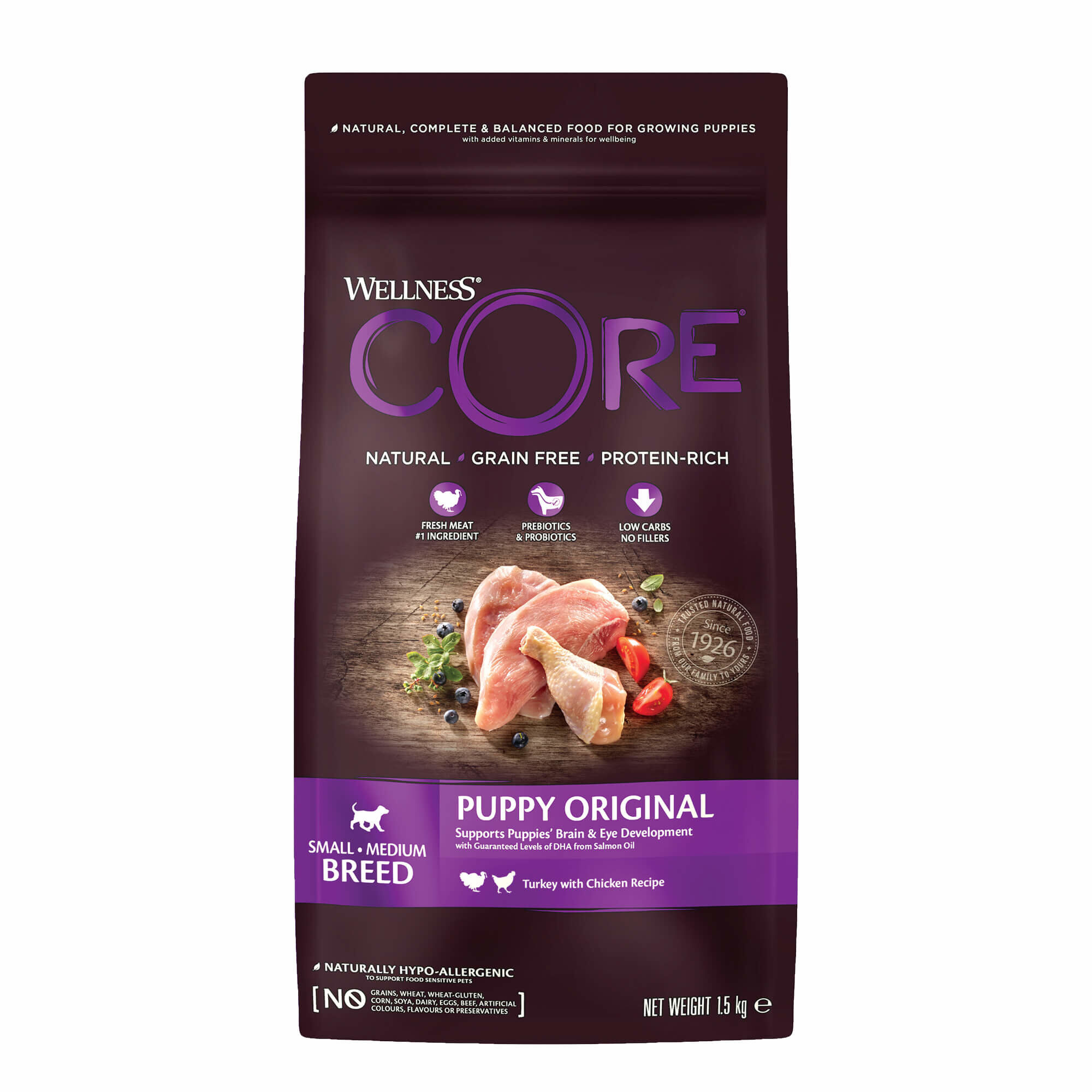 Wellness CORE - Croquettes Puppy Dinde et Poulet pour Chiot - 1,5Kg Image num&eacute;ro 1