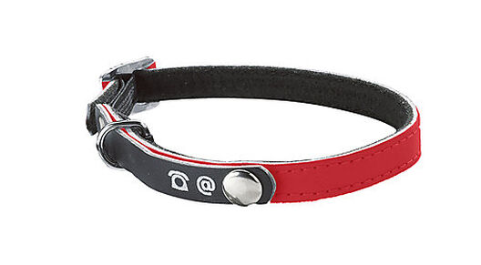 Bobby - Collier Réfléchissant Porte Adresse pour Chat - Rouge image number null