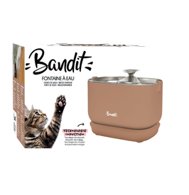 Bandit - Fontaine &agrave; Eau Filaire Mocha pour Chats - 2,5L