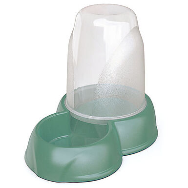 Animalis - Distributeur 2en1 Croquettes/Eau Vert pour Chat - 1,6L