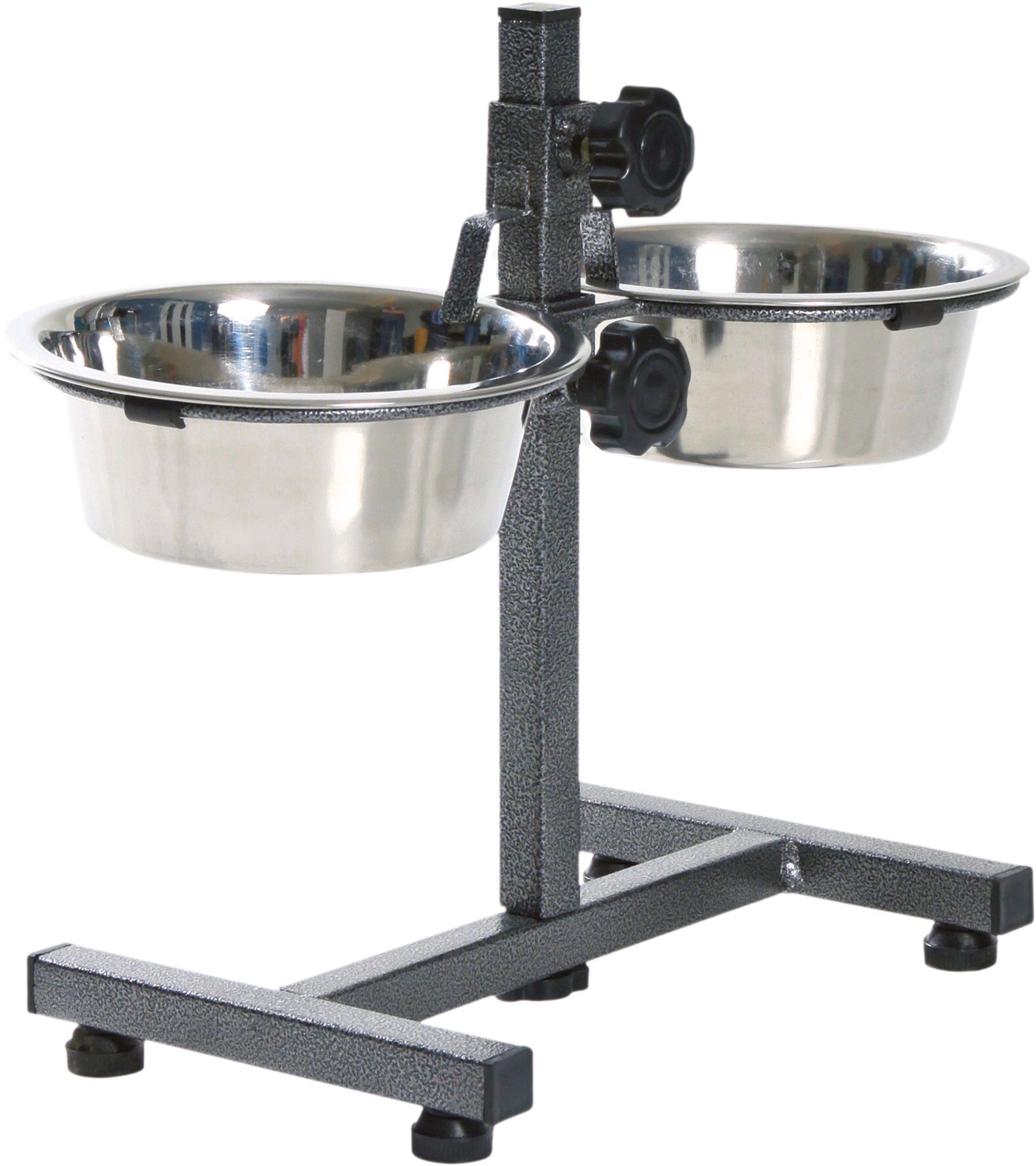 Trixie - Bar &agrave; Aliments avec Gamelles Noir pour Chien - 2&times;0,75L Image num&eacute;ro 1