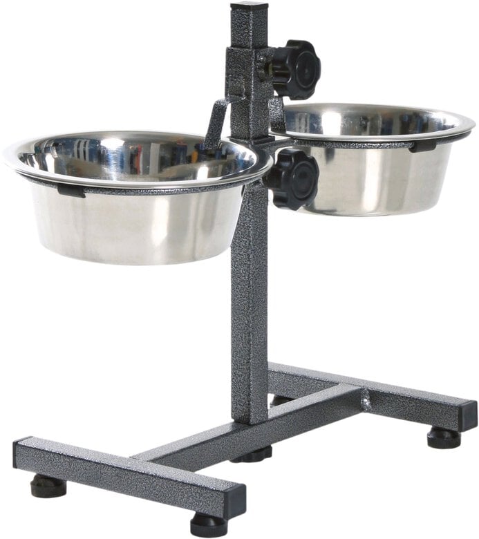 Trixie - Bar à Aliments avec Gamelles Noir pour Chien - 2×0,75L Image numéro 1 Trixie - Bar à Aliments avec Gamelles Noir pour Chien - 2×0,75L Image numéro 1