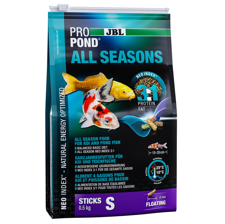 JBL - Aliment Propond All Seasons pour Koïs et Poissons de Bassin - 500g Image numéro 1 JBL - Aliment Propond All Seasons pour Koïs et Poissons de Bassin - 500g Image numéro 1