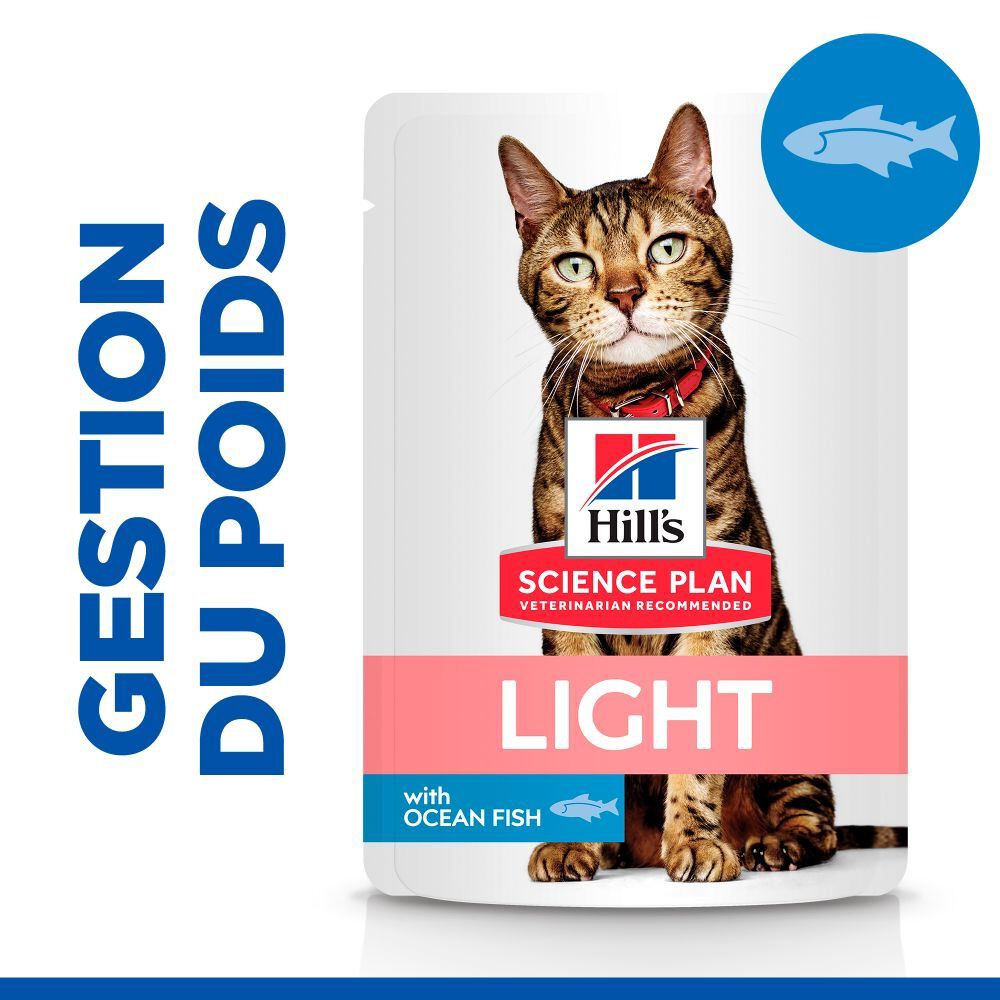 Hill's Science Plan - Adult Light Sachets Repas Pour Chat Poulet Et Poisson  - 12x85g Image num&eacute;ro 5