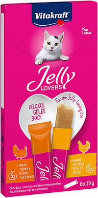 Vitakraft - Friandises Jelly Lovers Poulet et Dinde pour Chats - 6x15g