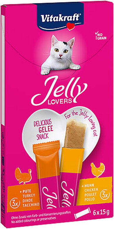 Vitakraft - Friandises Jelly Lovers Poulet et Dinde pour Chats - 6x15g image number null