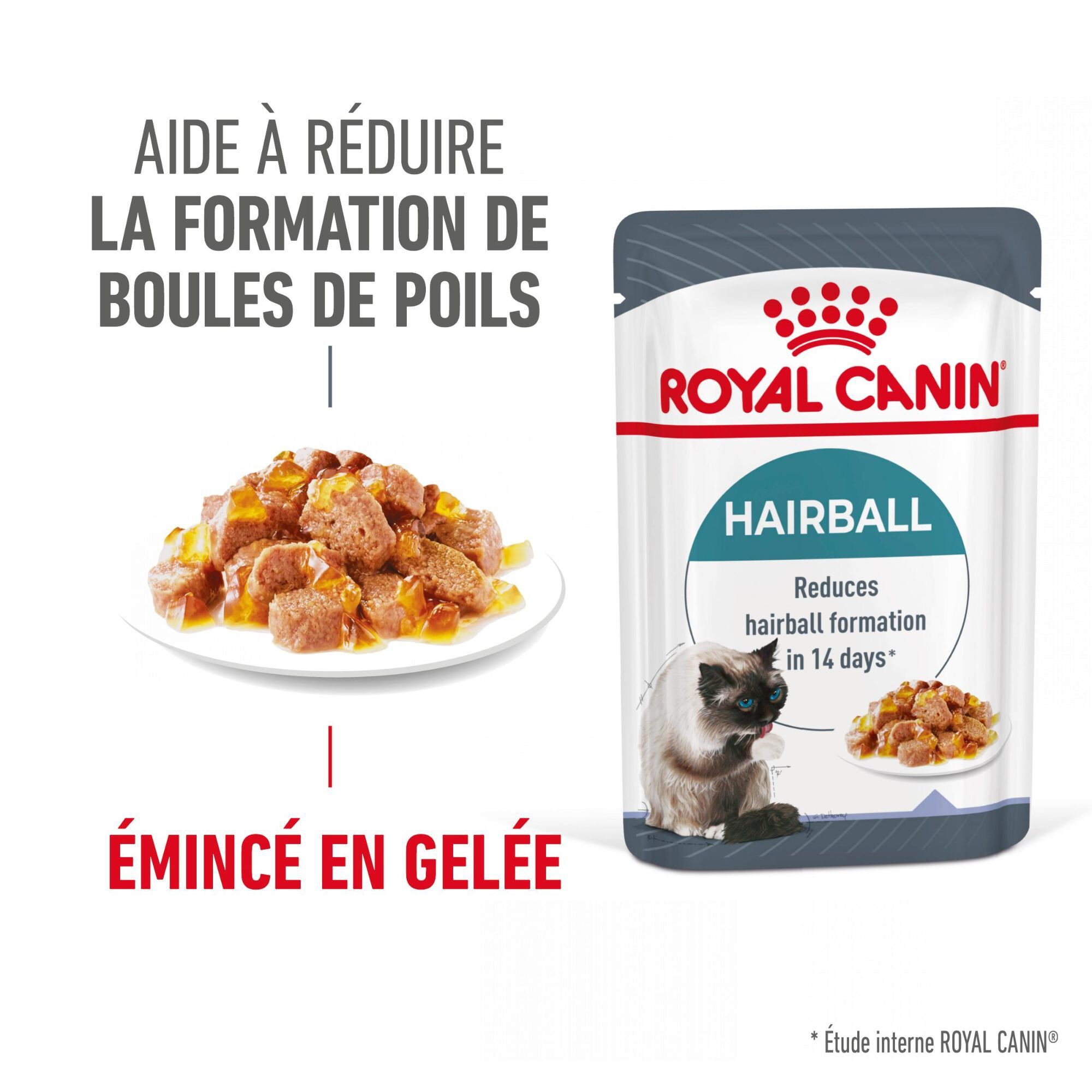 ROYAL CANIN - SACHET FRAICHEUR HAIRBALL EN GELEE CHAT ADULTE REDUCTION DES BOULES DE POILS - 12x85g Image num&eacute;ro 3