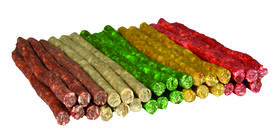 Bubimex - Friandises Cigarettes Couleurs Mixtes pour Chiens - x100 &Oslash;8-9mm/12cm