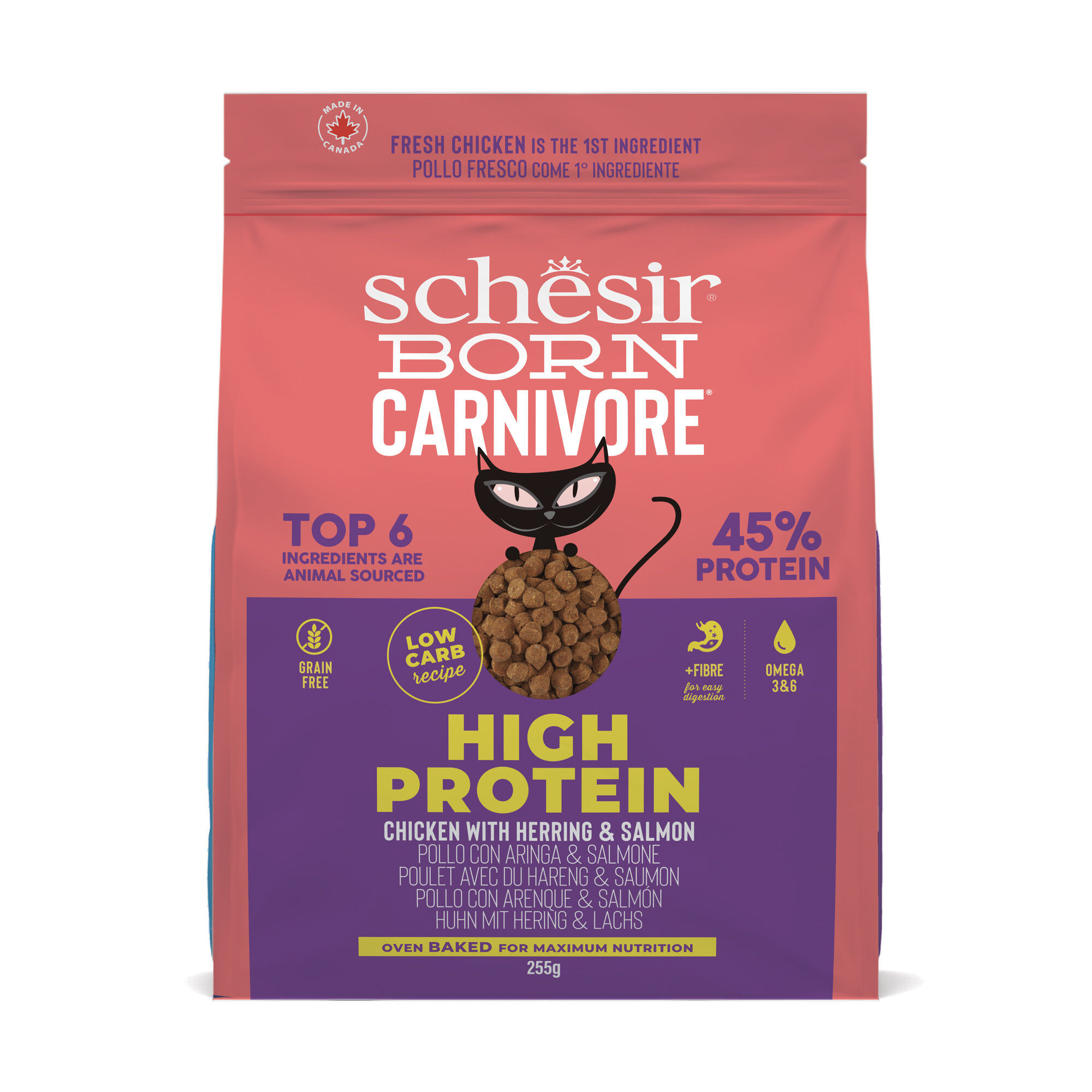 Schesir - Croquettes Born Carnivore Au Poulet Et Hareng Pour Chats - 255g Image num&eacute;ro 1