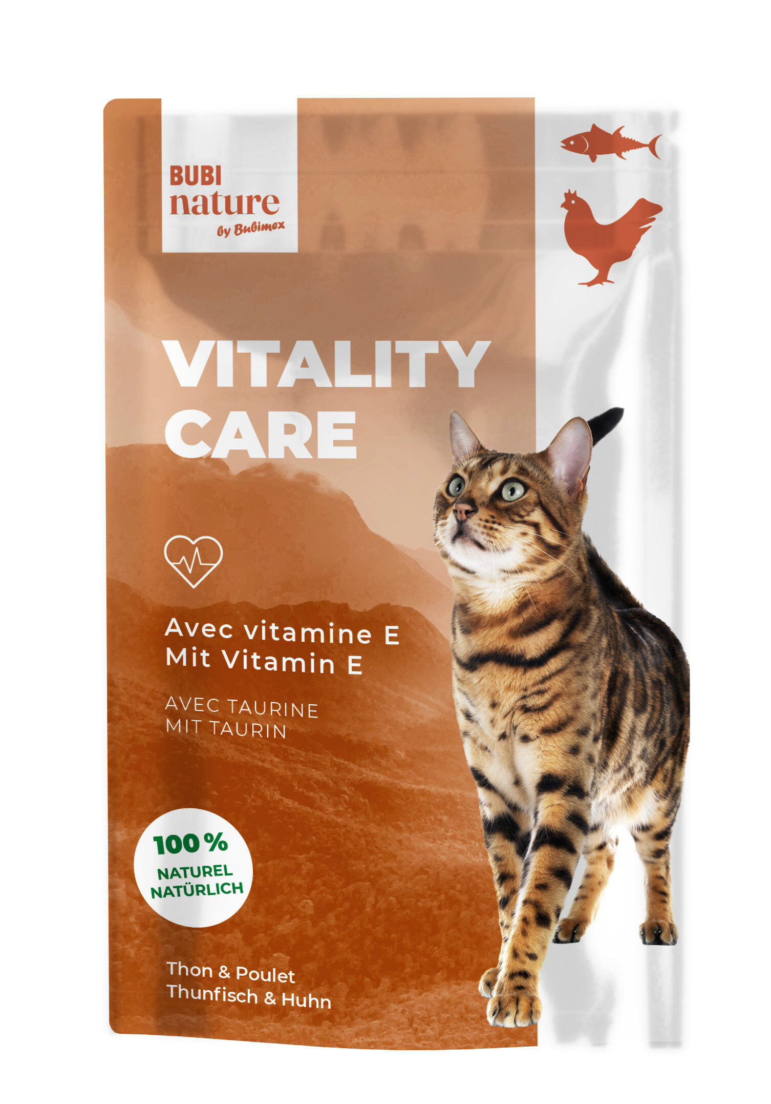 Bubimex - P&acirc;t&eacute;e Bubi Nature Vitality Care Thon Poulet pour Chat - 70g Image num&eacute;ro 1