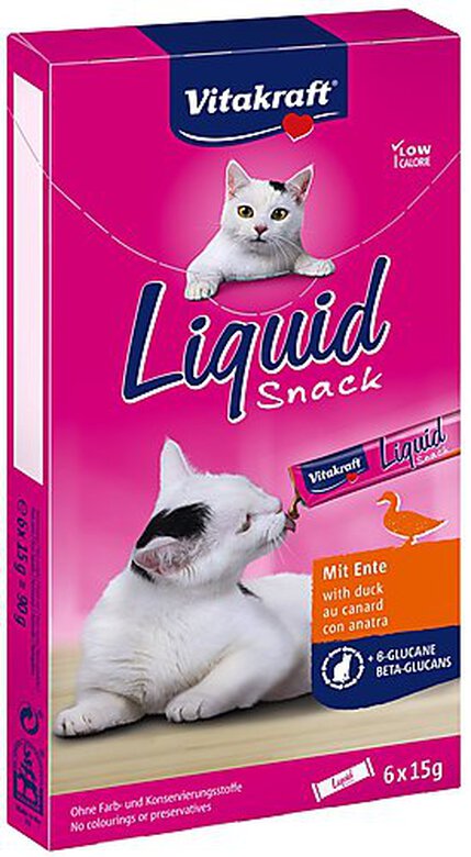 Vitakraft - Friandises Liquid Snack au Canard pour Chat - 6x15g image number null