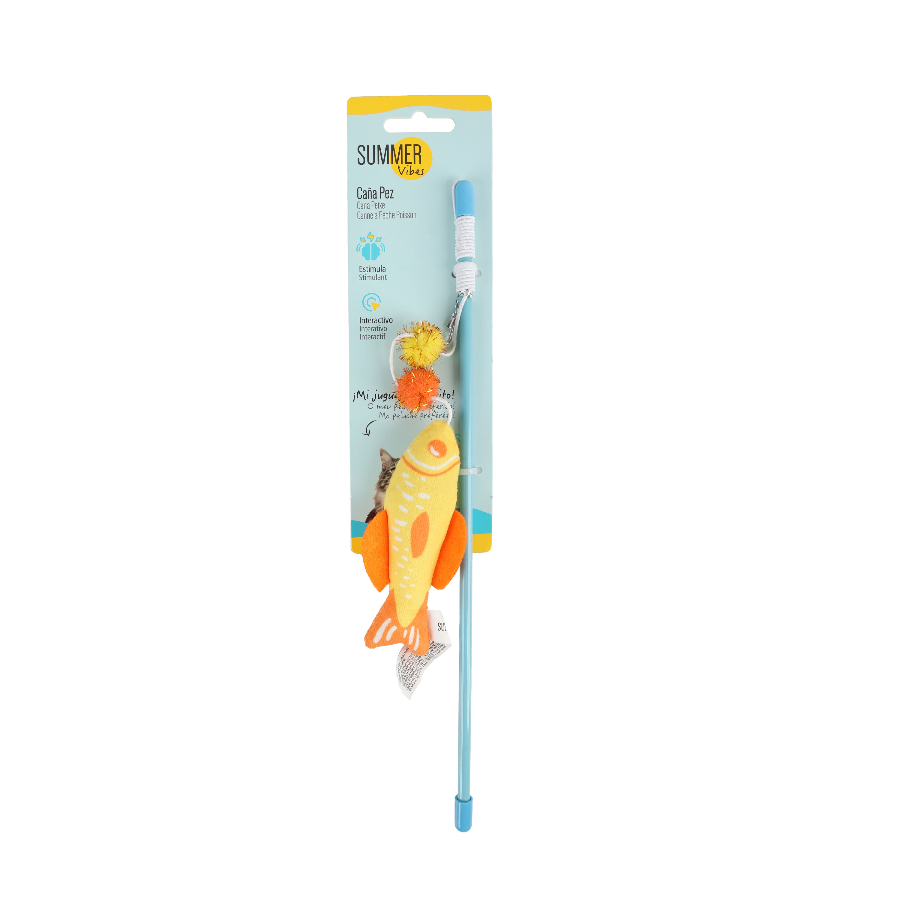 Summer Vibes - Canne &agrave; P&ecirc;che avec Poisson pour Chats - 30cm Image num&eacute;ro 4