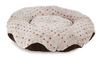 Ferribiella - Panier Donut Beige pour Chiens