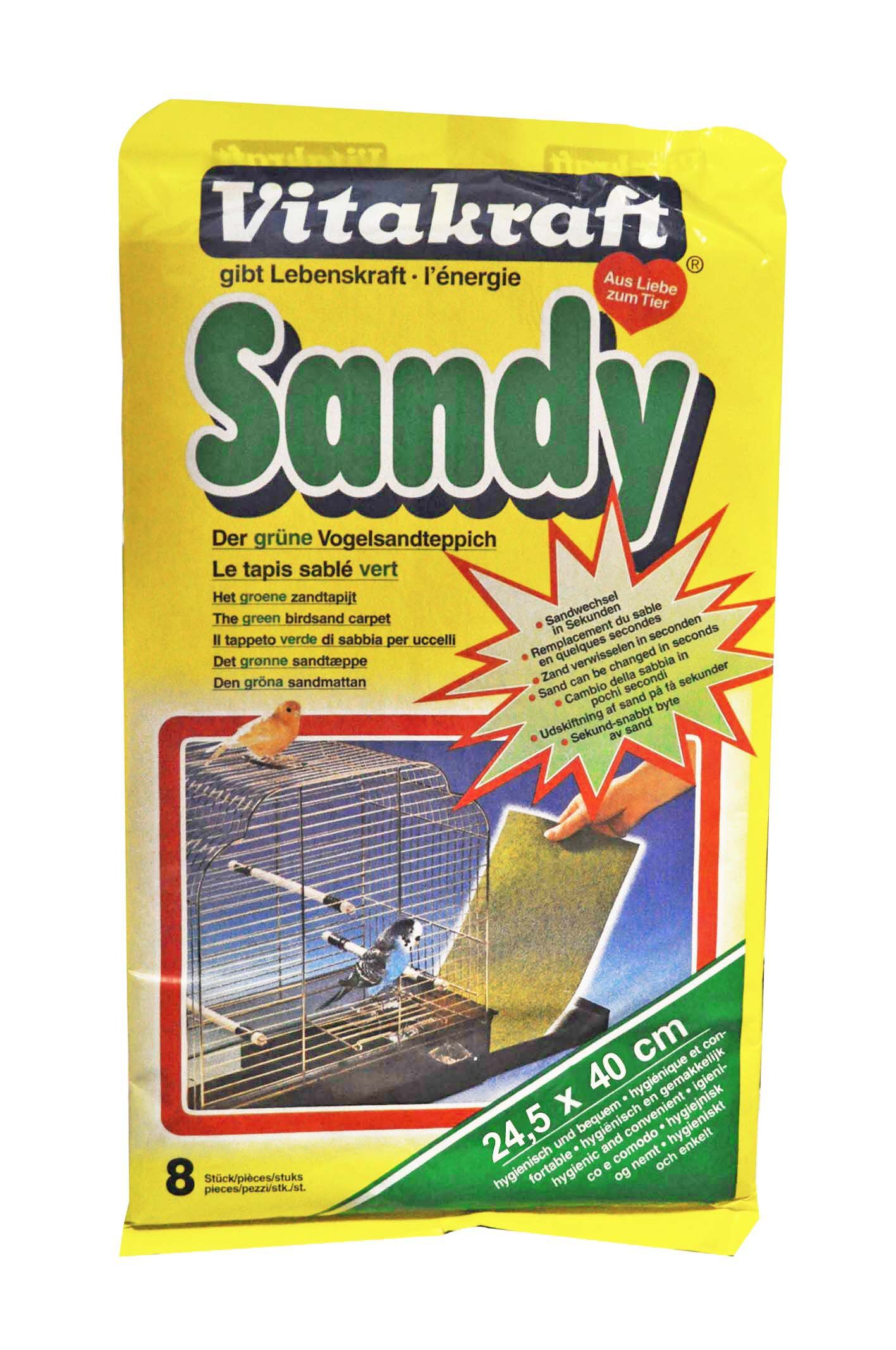 Vitakraft - Tapis Sandy Tapis Hygi&eacute;nique Sabl&eacute; Vert pour Cage - 24,5x40cm Image num&eacute;ro 1