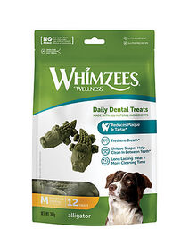 Whimzees - Friandises Nature Crocodile Dog Treats M pour Chien - x12