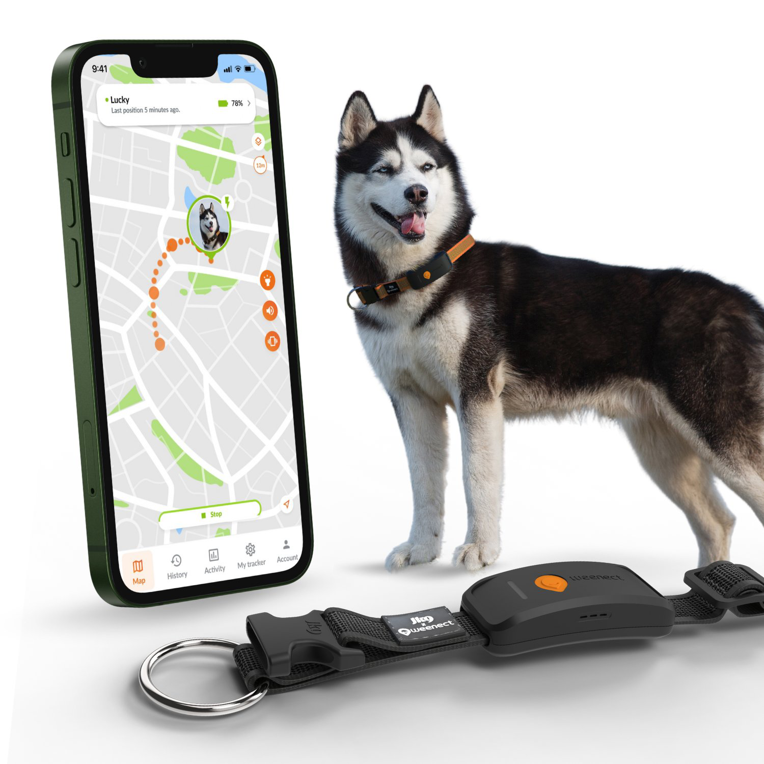 Weenect - Collier GPS XT Chiens - Noir Image num&eacute;ro 3
