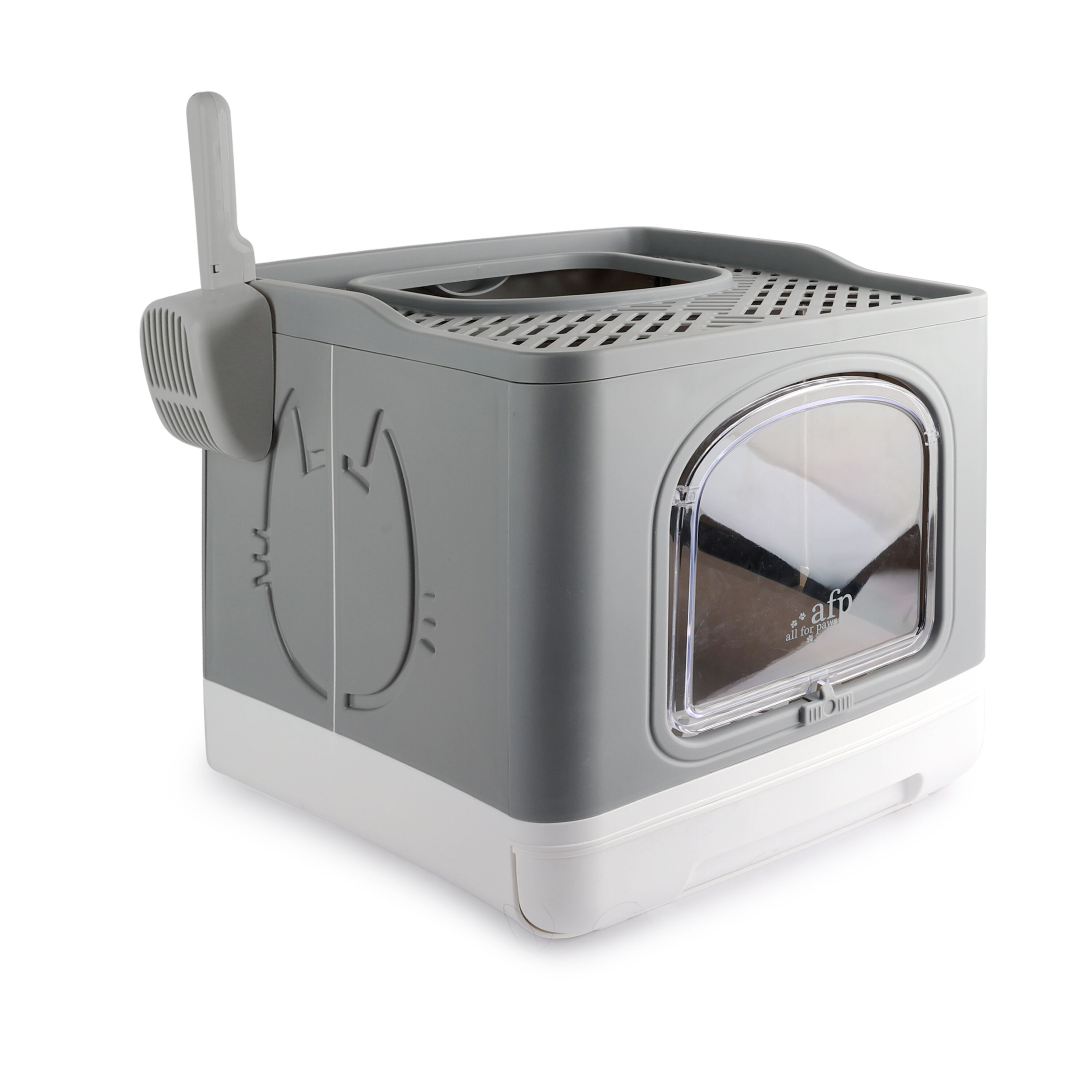 Nice Care - Maison de Toilette Pliable INOUT avec Pelle pour Chats - 20x49x58cm Image num&eacute;ro 1