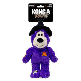 Kong - Jouet Peluche Halloween Ours Sorcier Violet pour Chiens - S/M