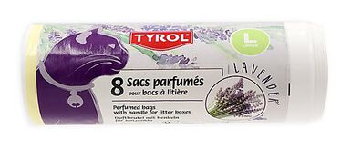 Tyrol - Sacs avec Poignée Parfum Lavande L pour Bac à Litière - x8