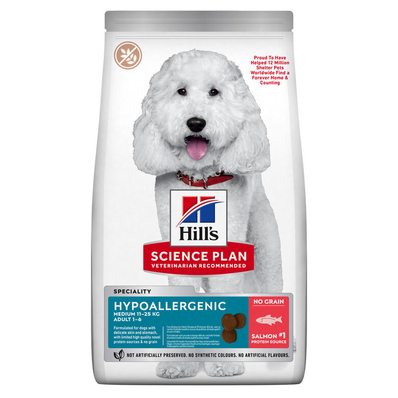 Hill's Science Plan - Hypoallergenic Adult Croquettes Pour Chien Adulte Au Saumon  - 12kg Image numéro 1 Hill's Science Plan - Hypoallergenic Adult Croquettes Pour Chien Adulte Au Saumon  - 12kg Image numéro 1