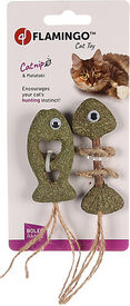 Flamingo - Jouet Boleo Poisson & Arête de Poisson pour Chats - 9cm