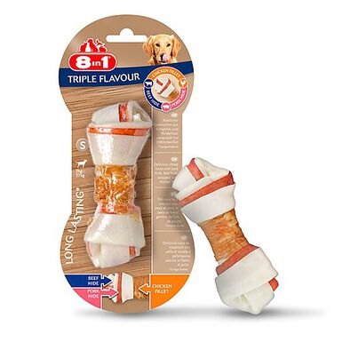 8in1 - Friandises Os à Mâcher Triple Flavour pour Chien - S