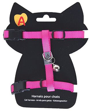 Animalis - Harnais Basic pour Chat - Fushia