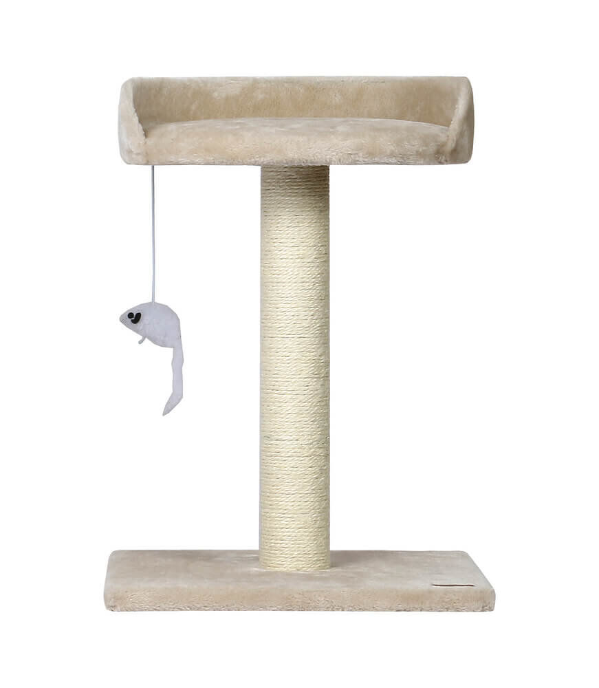 Animalis - Arbre &agrave; Chat Poteau avec Sofa - &Eacute;cru Image num&eacute;ro 1