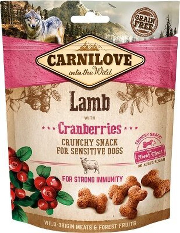 Carnilove - Friandises Crunchy Agneau et Cranberries pour Chien - 200g Image numéro 1 Carnilove - Friandises Crunchy Agneau et Cranberries pour Chien - 200g Image numéro 1