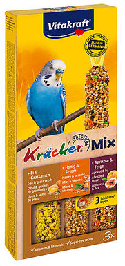 Vitakraft - Friandises Kräcker Trio-Mix pour Perruches - x3