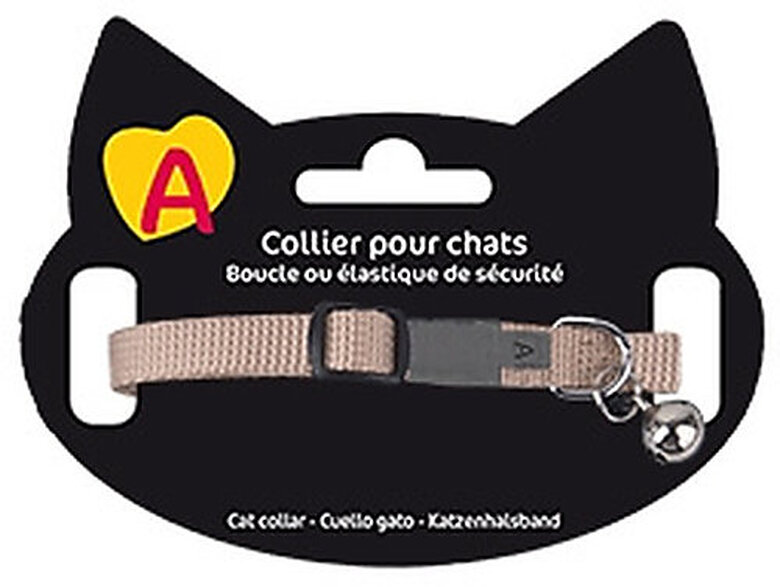 Animalis - Collier Basic pour Chat - Beige image number null